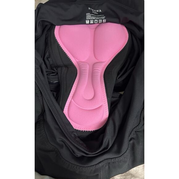 BIKEWA Men’s XXL Black 2-in-1 Padded Cycling Shorts with Zipper Pockets & Liner - Picture 5 of 9